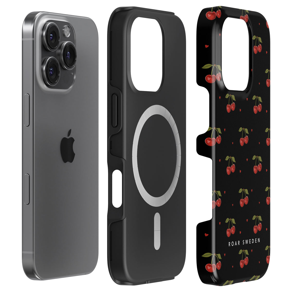 Cherry Black - Magsafe Tough Case - Roar Sweden
