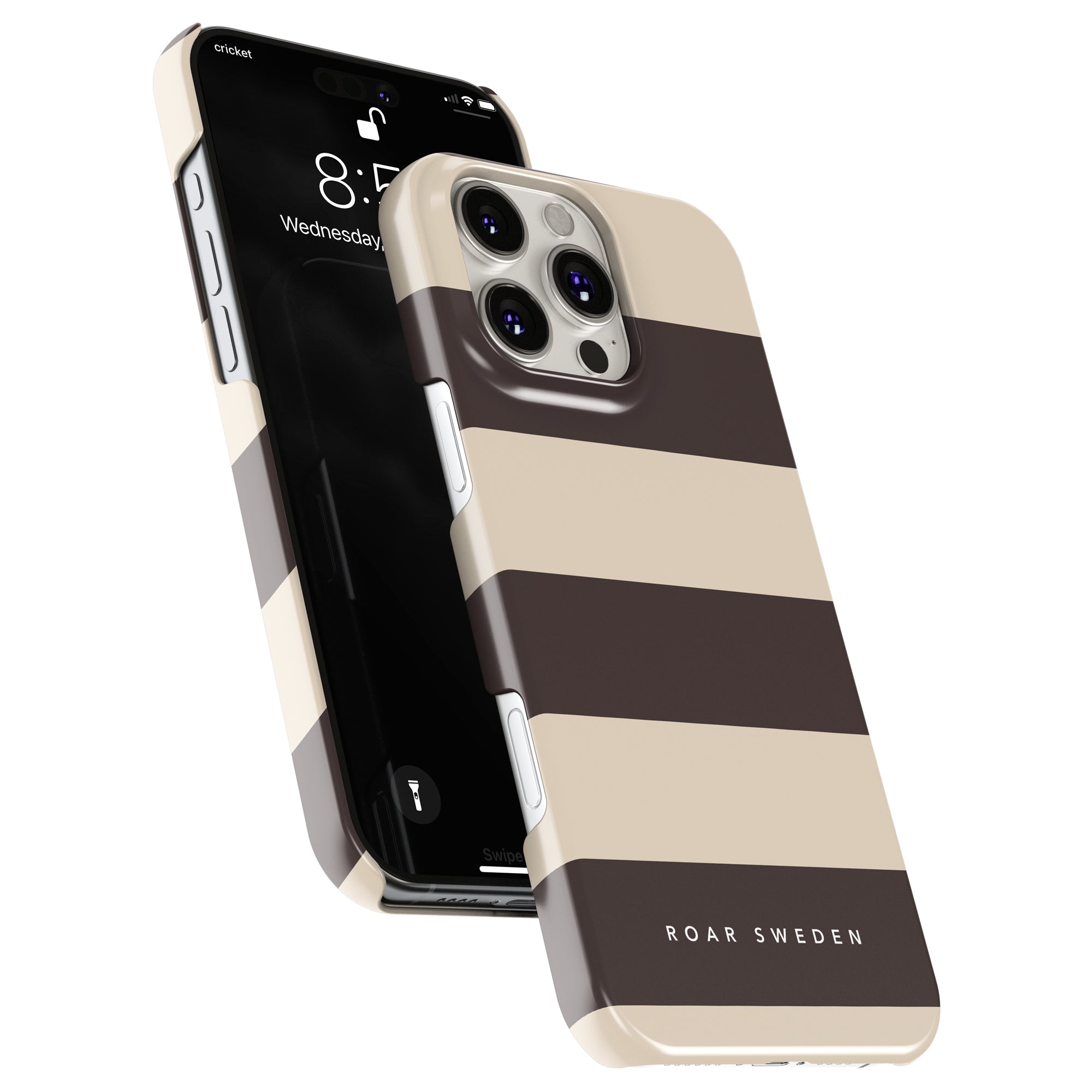 Slim mobilskal – Cocoa Stripes