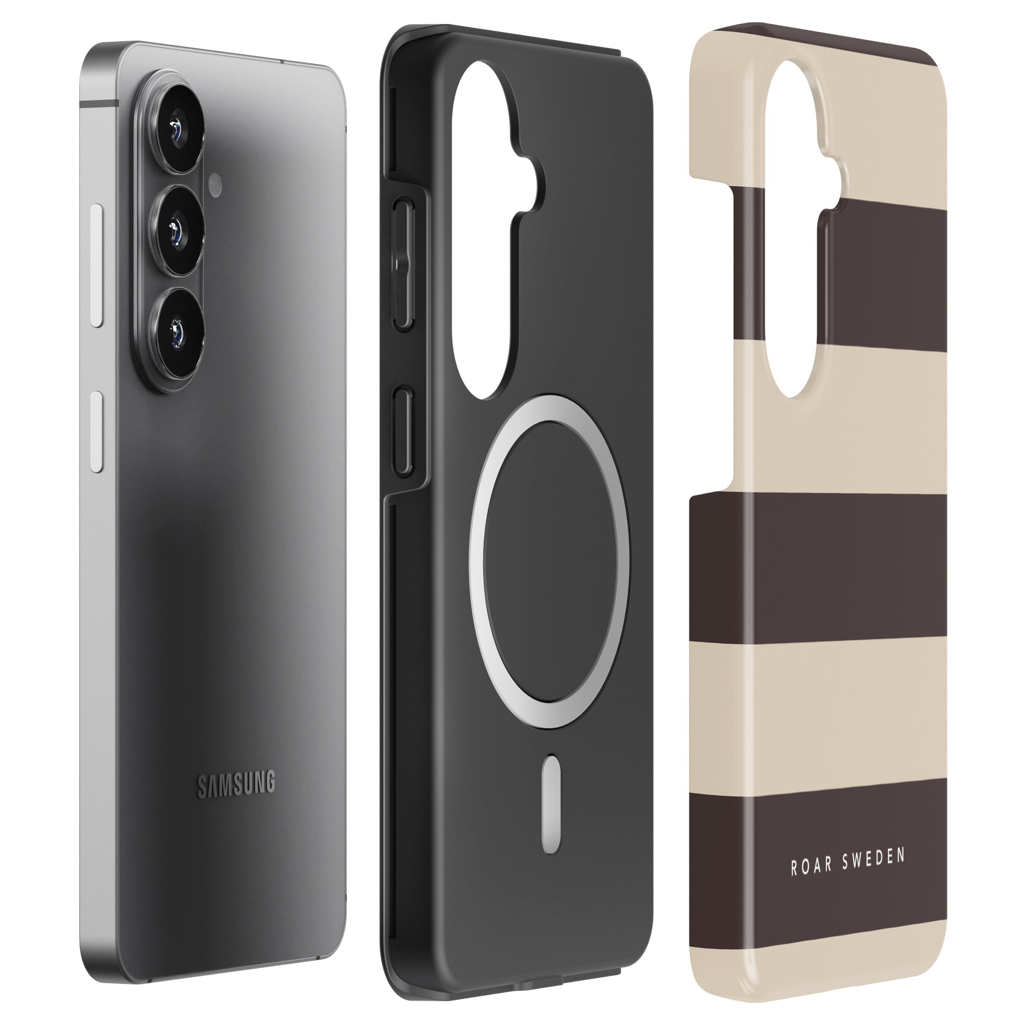 Cocoa Stripes - Magnetisk Robust Telefoncover