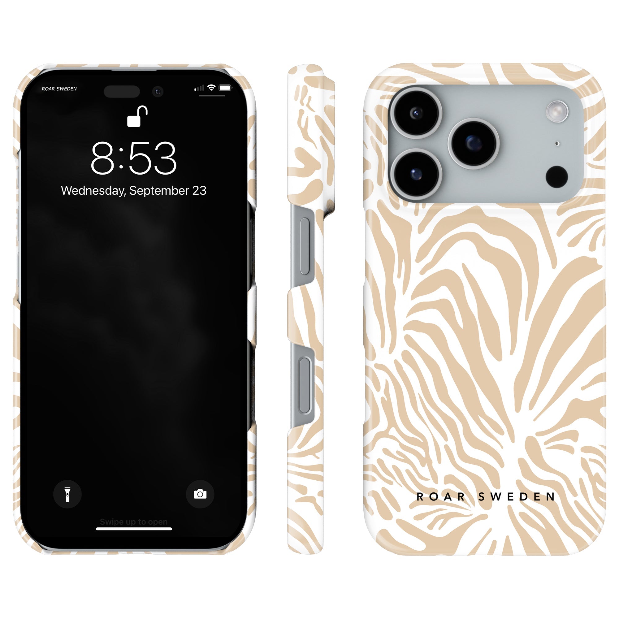 Creamy Zebra - Slim case - Roar Sweden