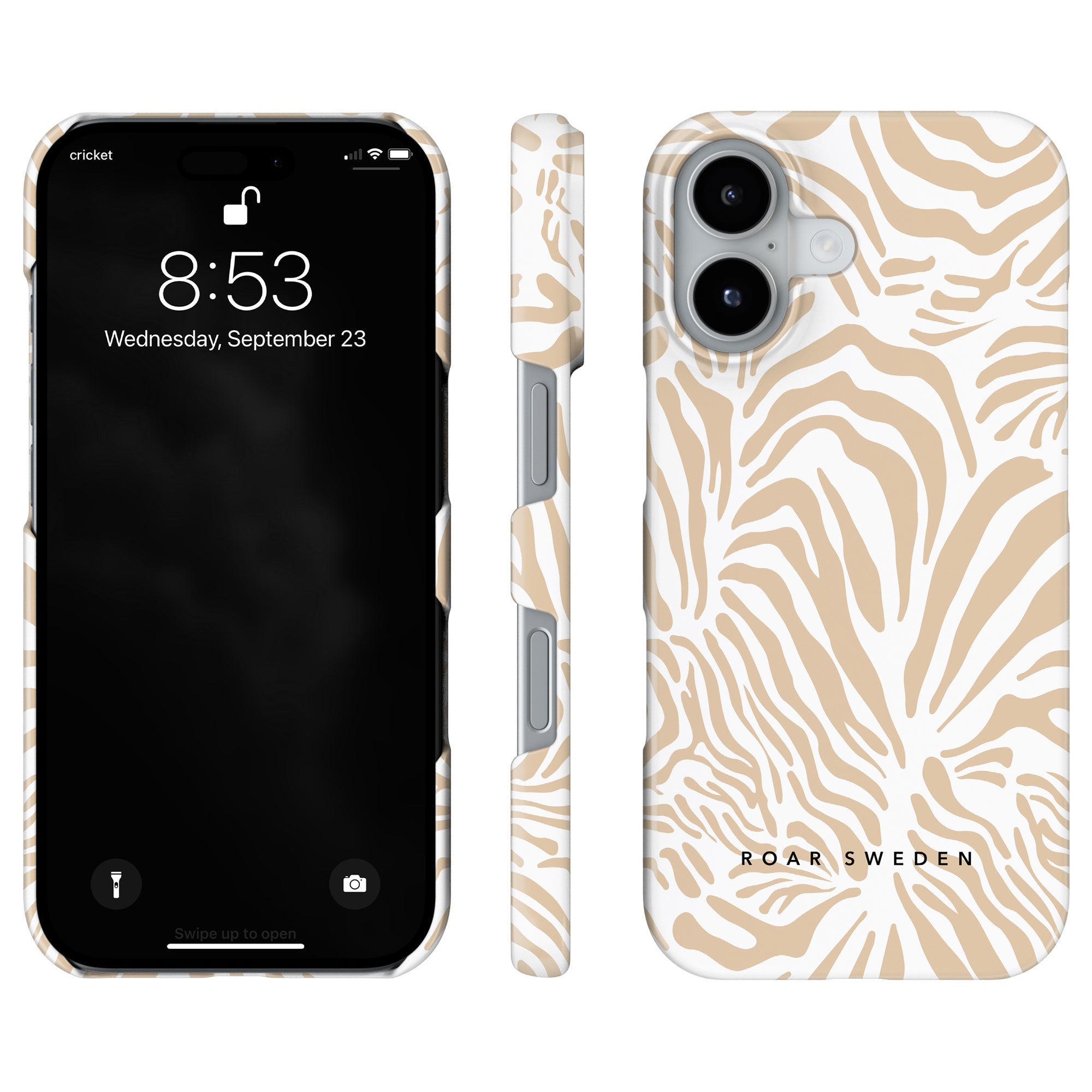 Creamy Zebra - Slim case - Roar Sweden