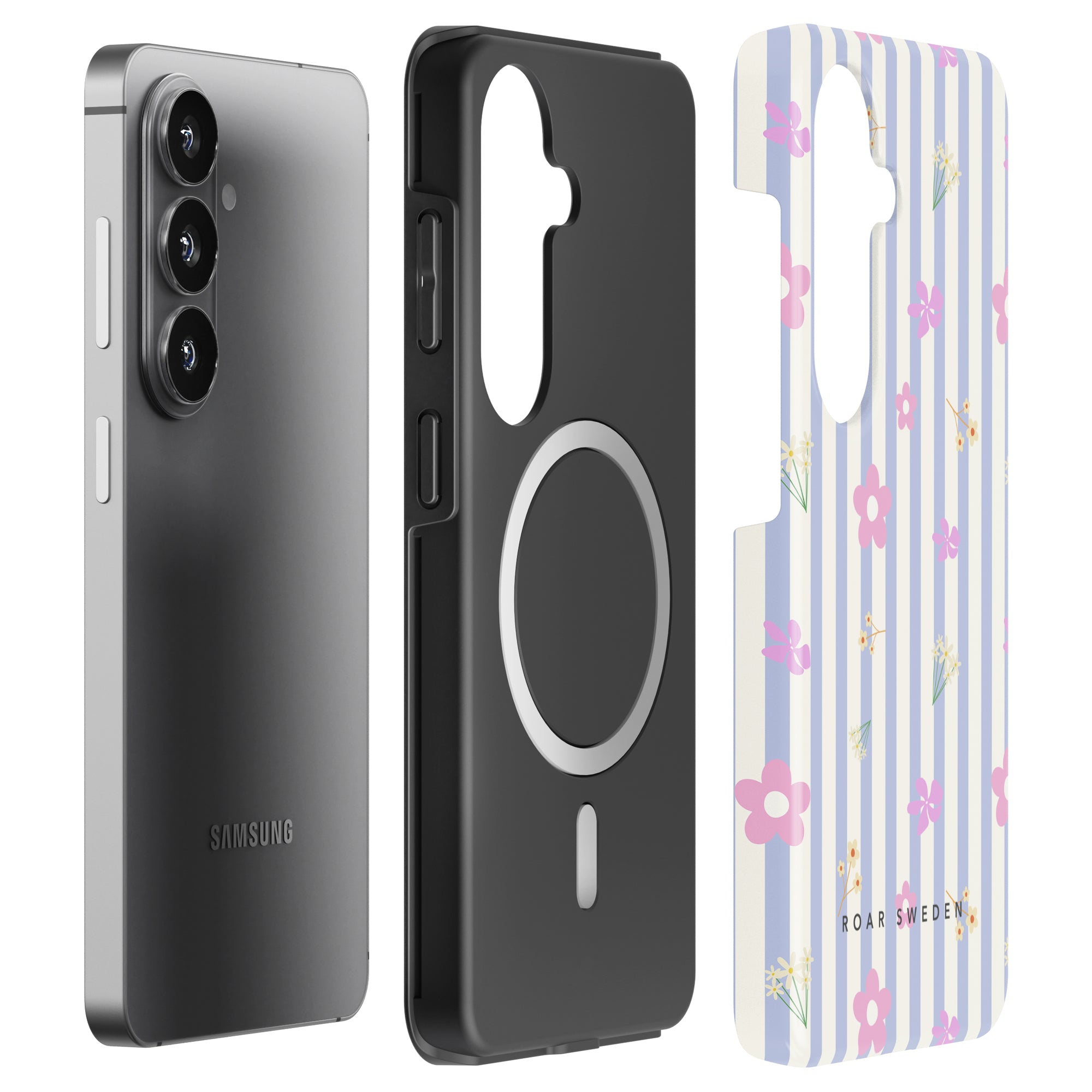 Sødt Blomsterprint - Magnetisk Robust Telefoncover