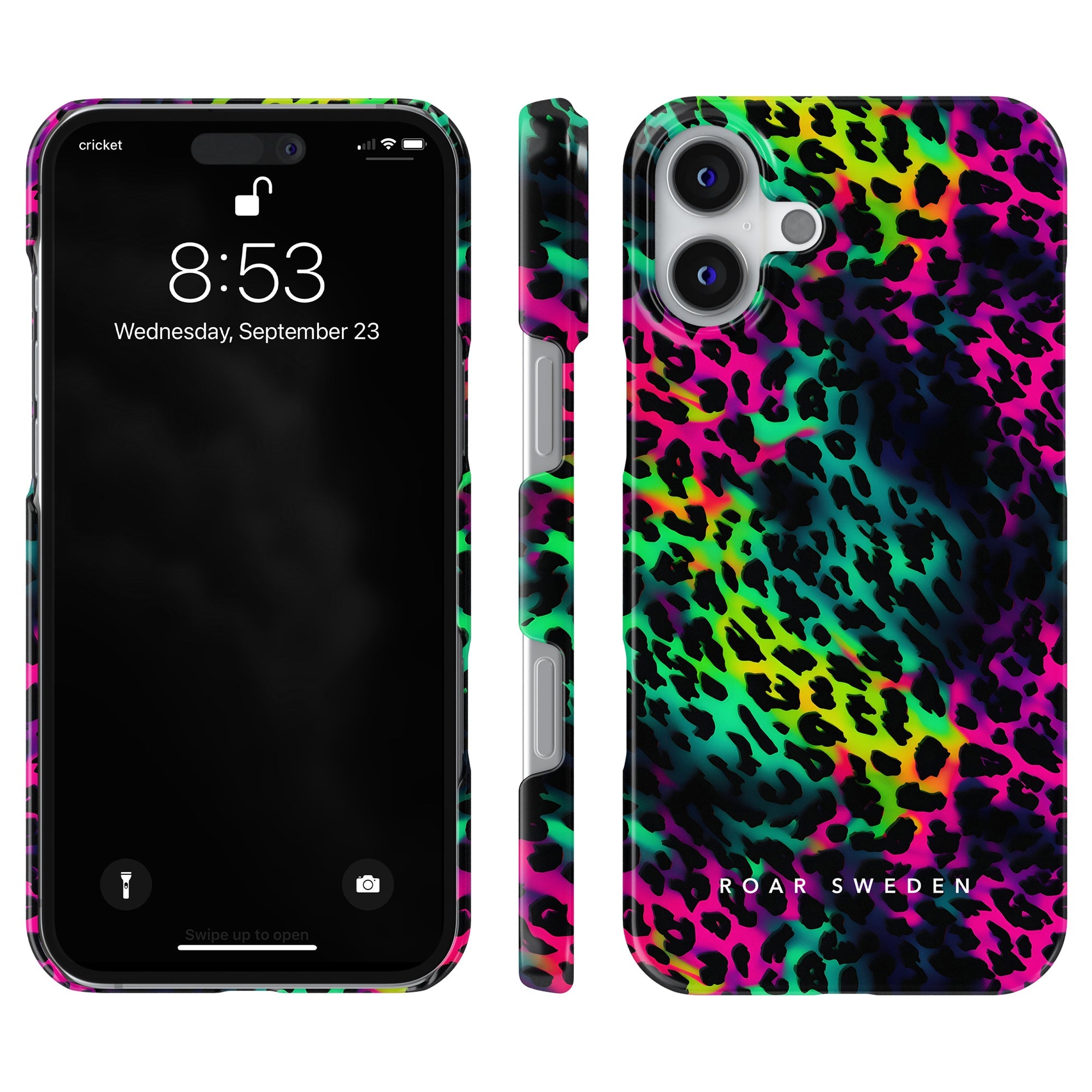 Slim mobilskal – Electric Leopard