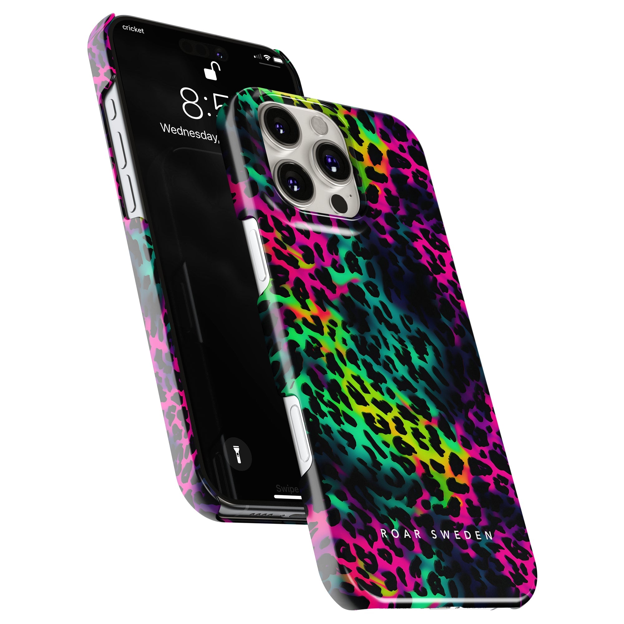Slim mobilskal – Electric Leopard