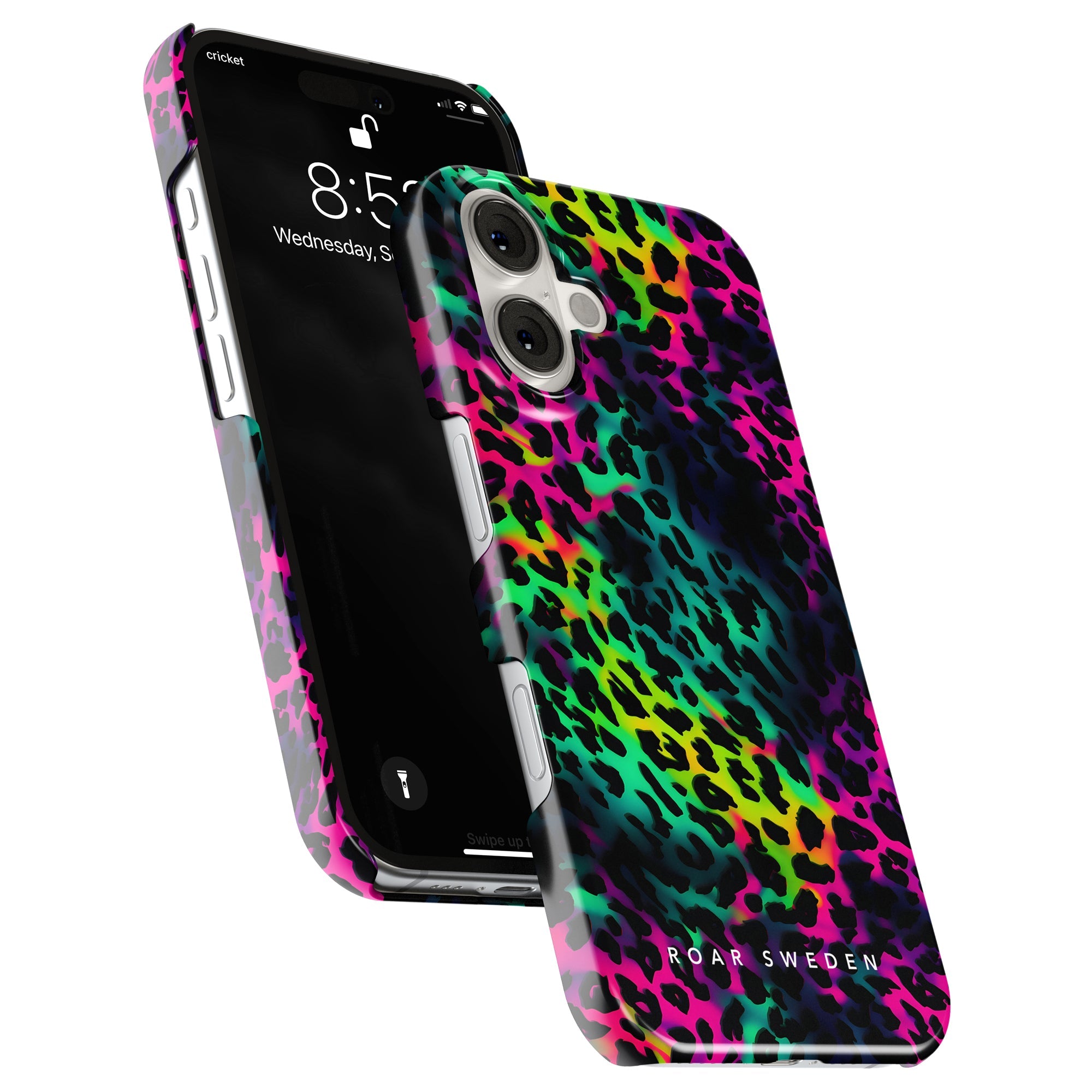 Slim mobilskal – Electric Leopard