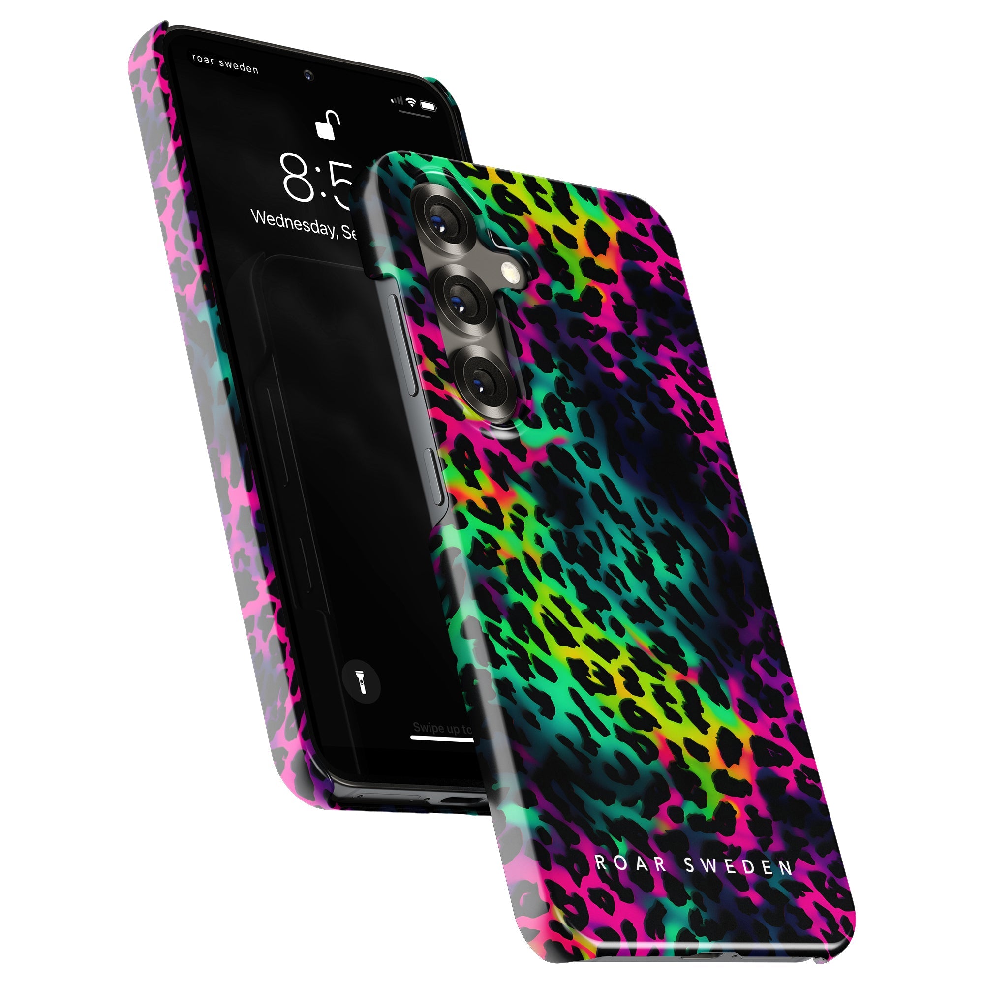 Slim mobilskal – Electric Leopard