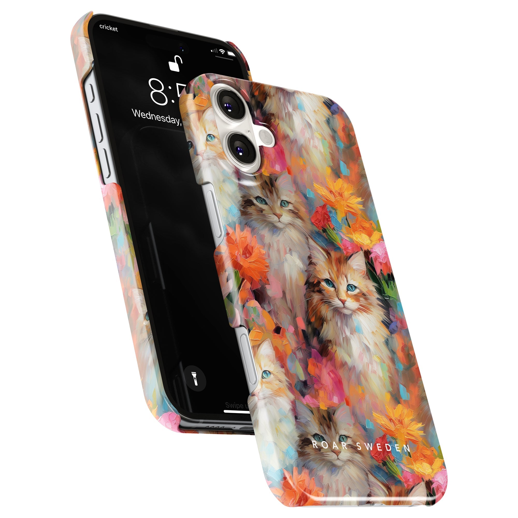 Slim mobilskal – Flower Kitty
