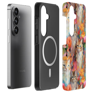 Flower Kitty - Magnetisk, holdbart telefoncover