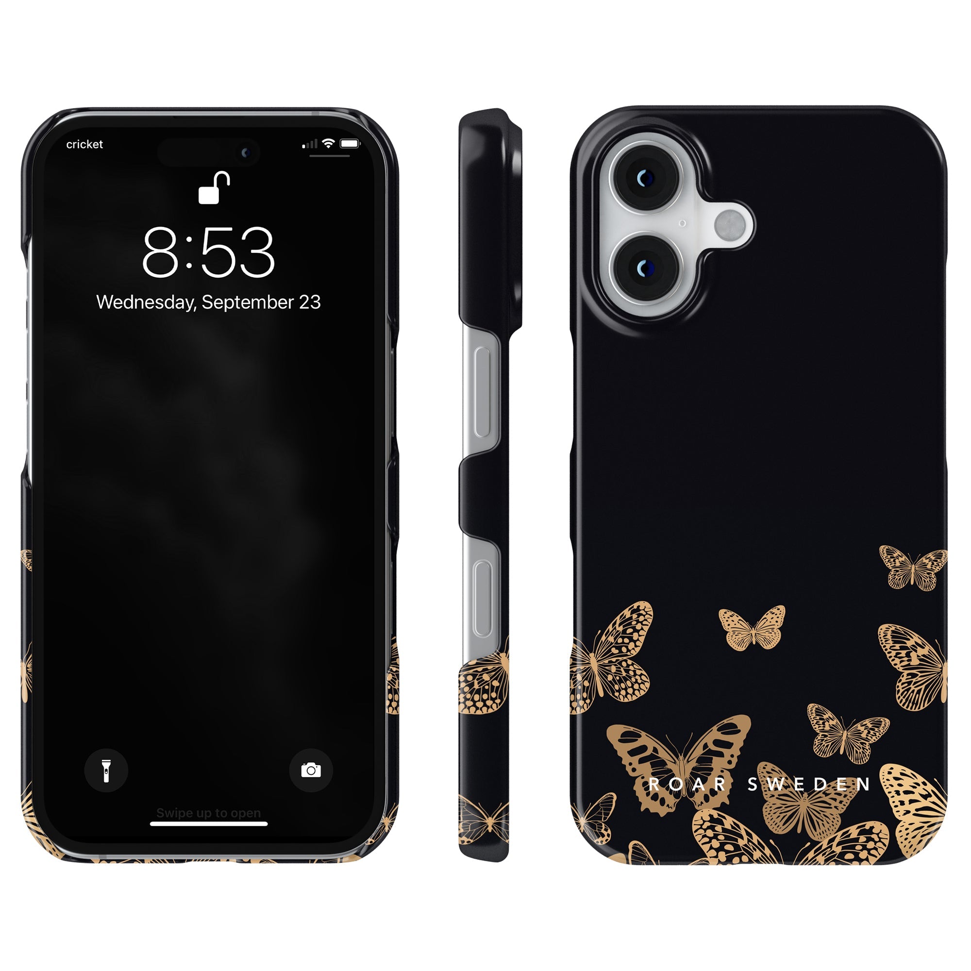 Slim mobilskal – Golden Butterflies