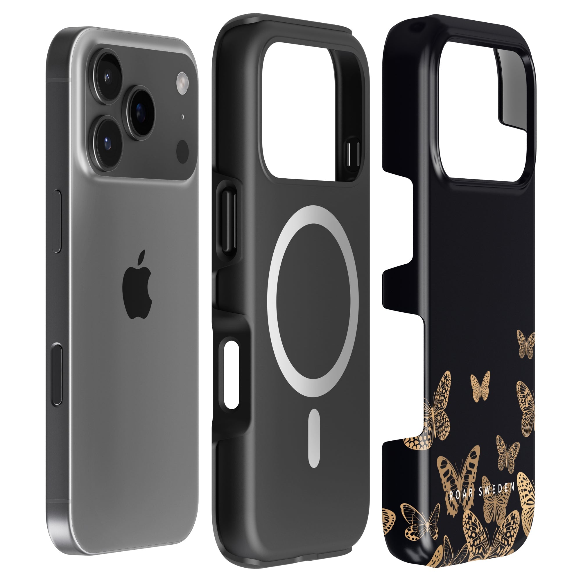 MagSafe mobilskal – Golden Butterflies