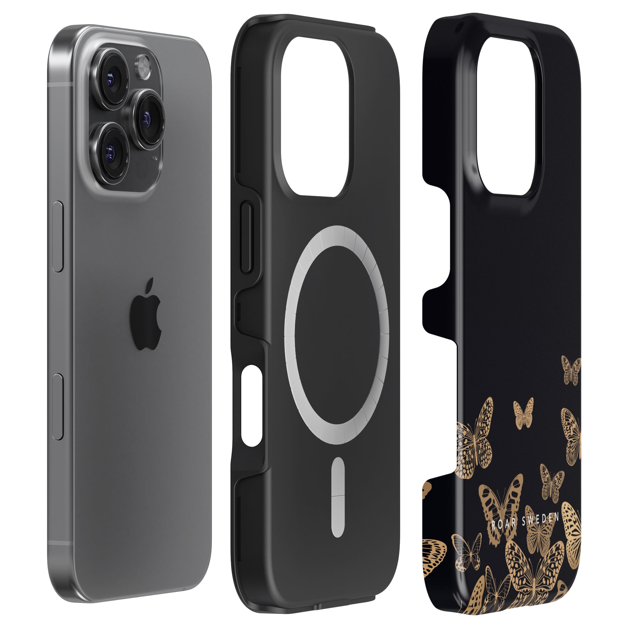 MagSafe mobilskal – Golden Butterflies