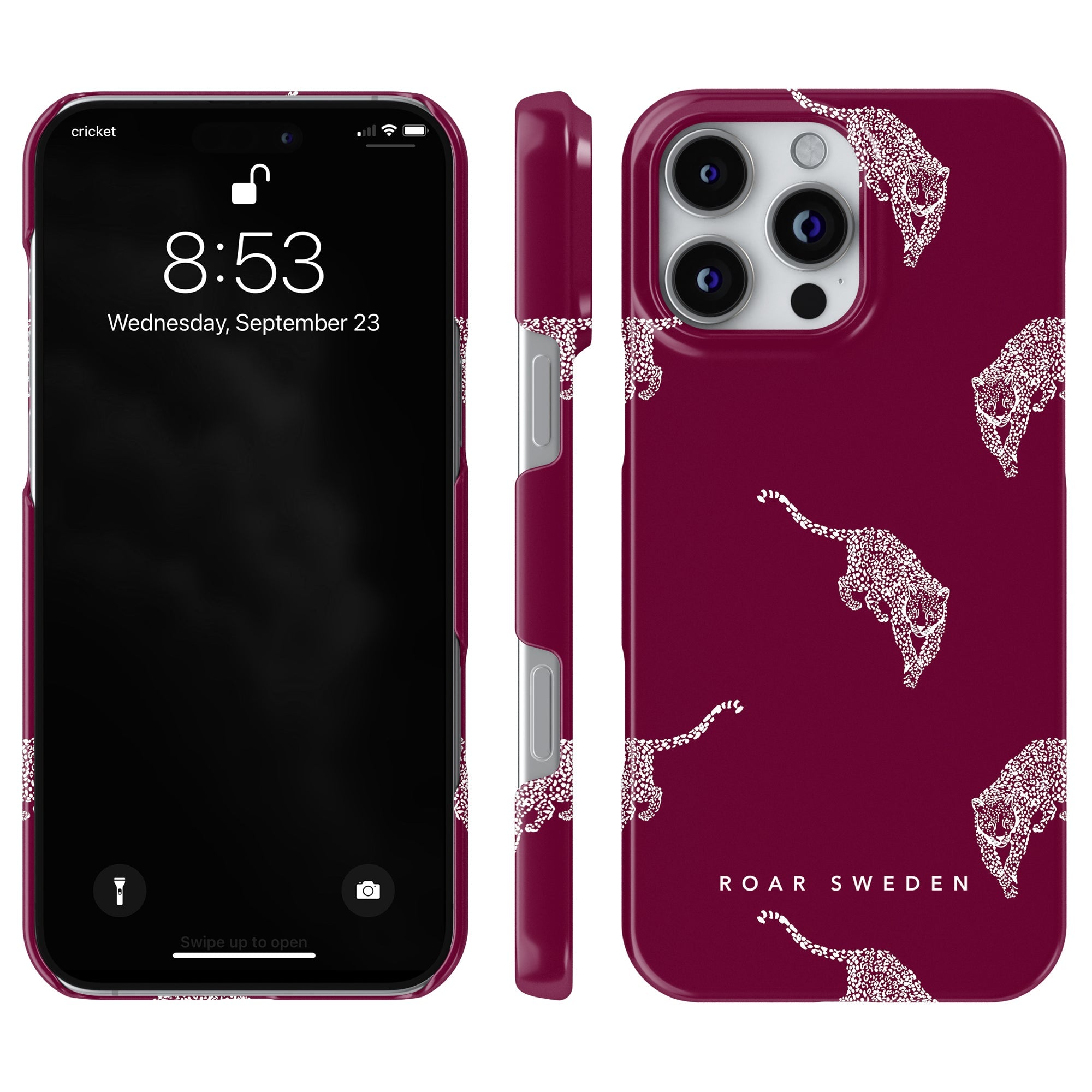 Slim mobilskal – Kitty Burgundy