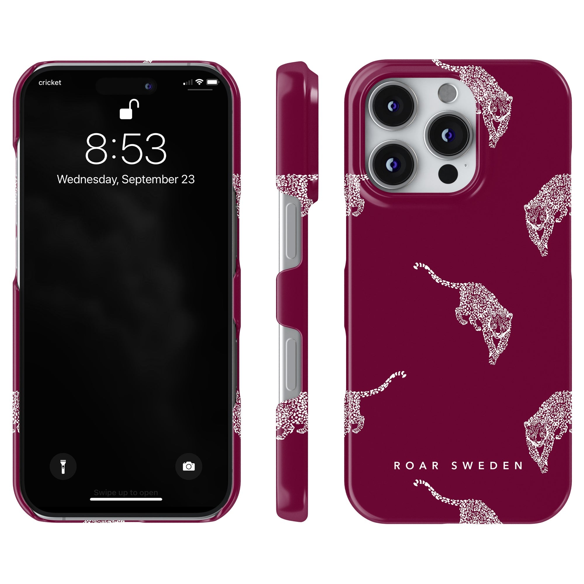 Slim mobilskal – Kitty Burgundy