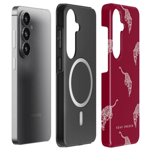 Kitty Burgundy - Magnetisk robust telefoncover