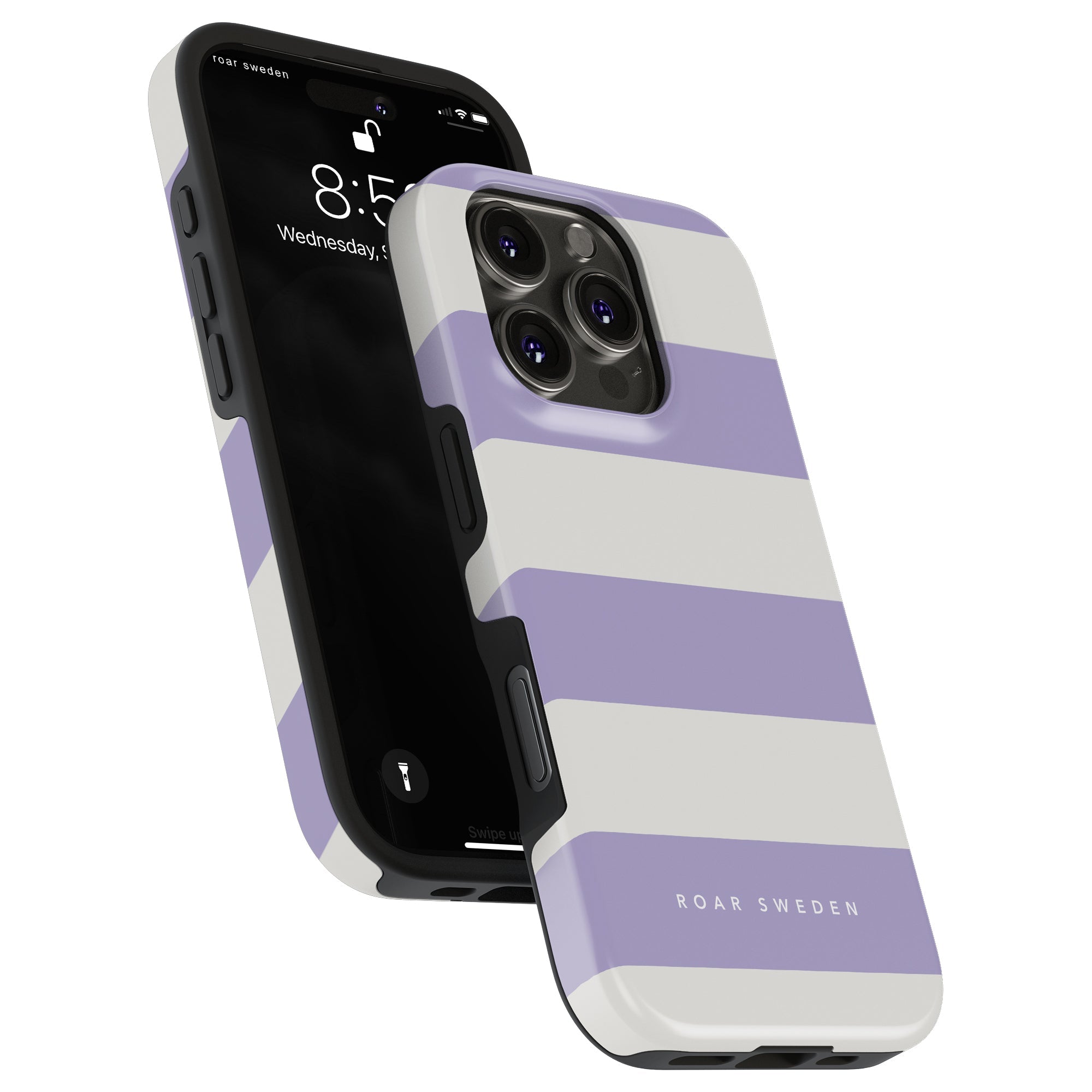 Tough mobilskal - Lavender Stripes