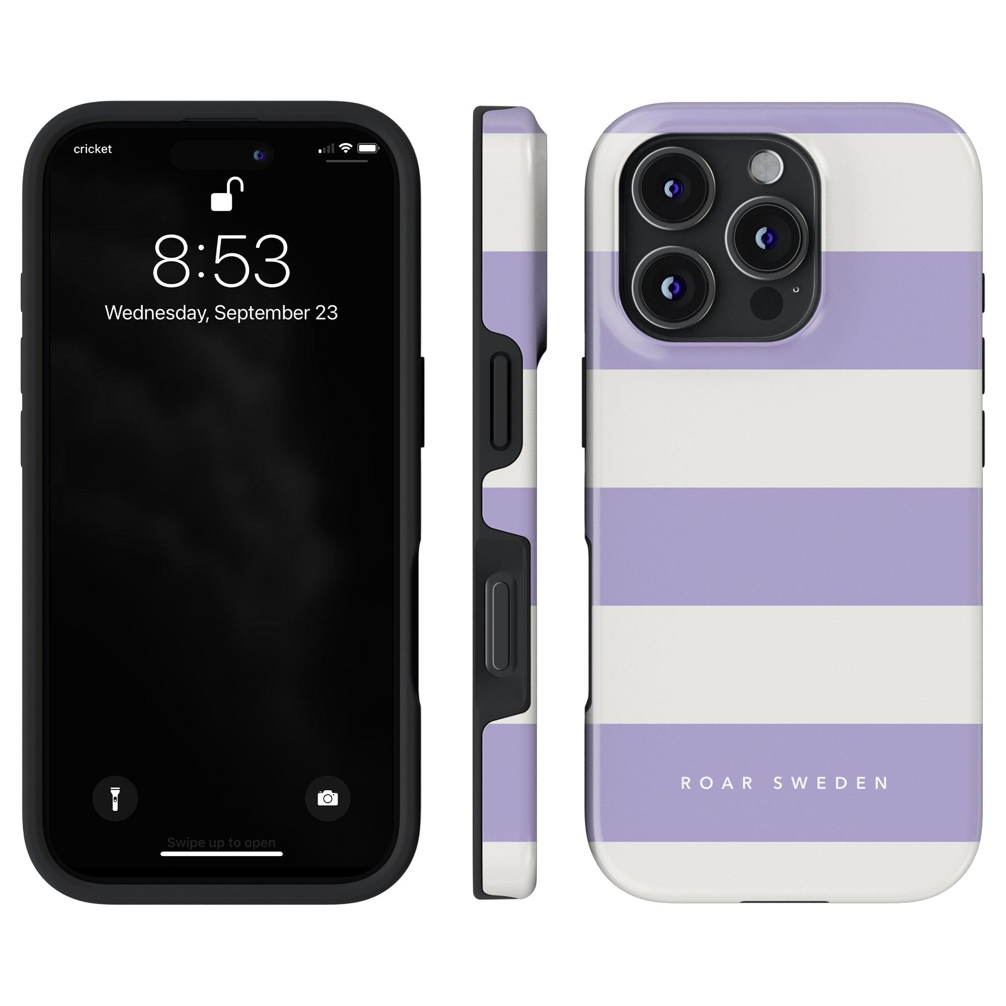 Tough mobilskal - Lavender Stripes