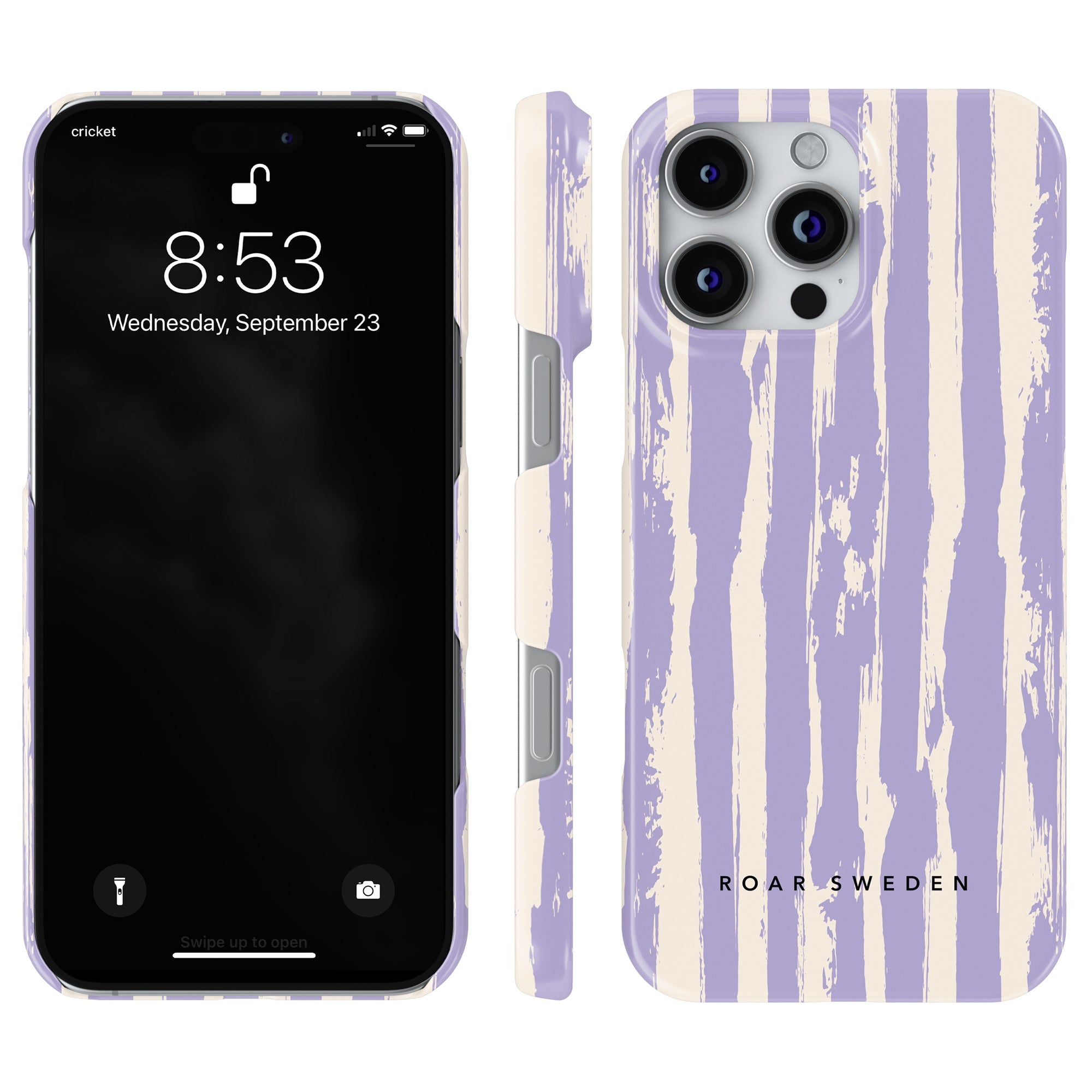 Slim mobilskal – Lavender Strokes