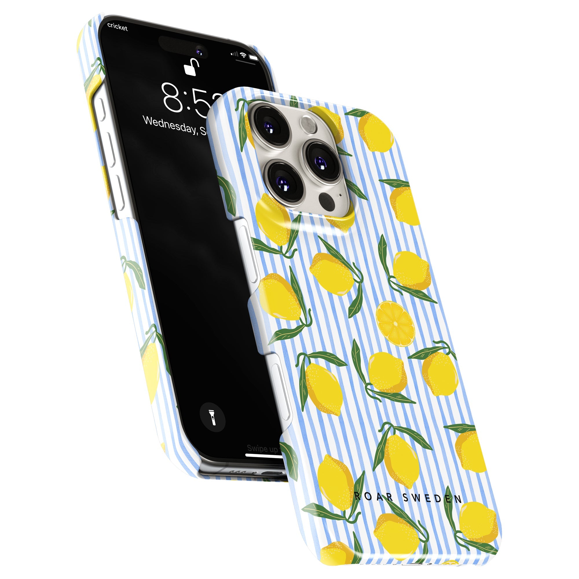 Slim mobilskal – Lemon Stripes