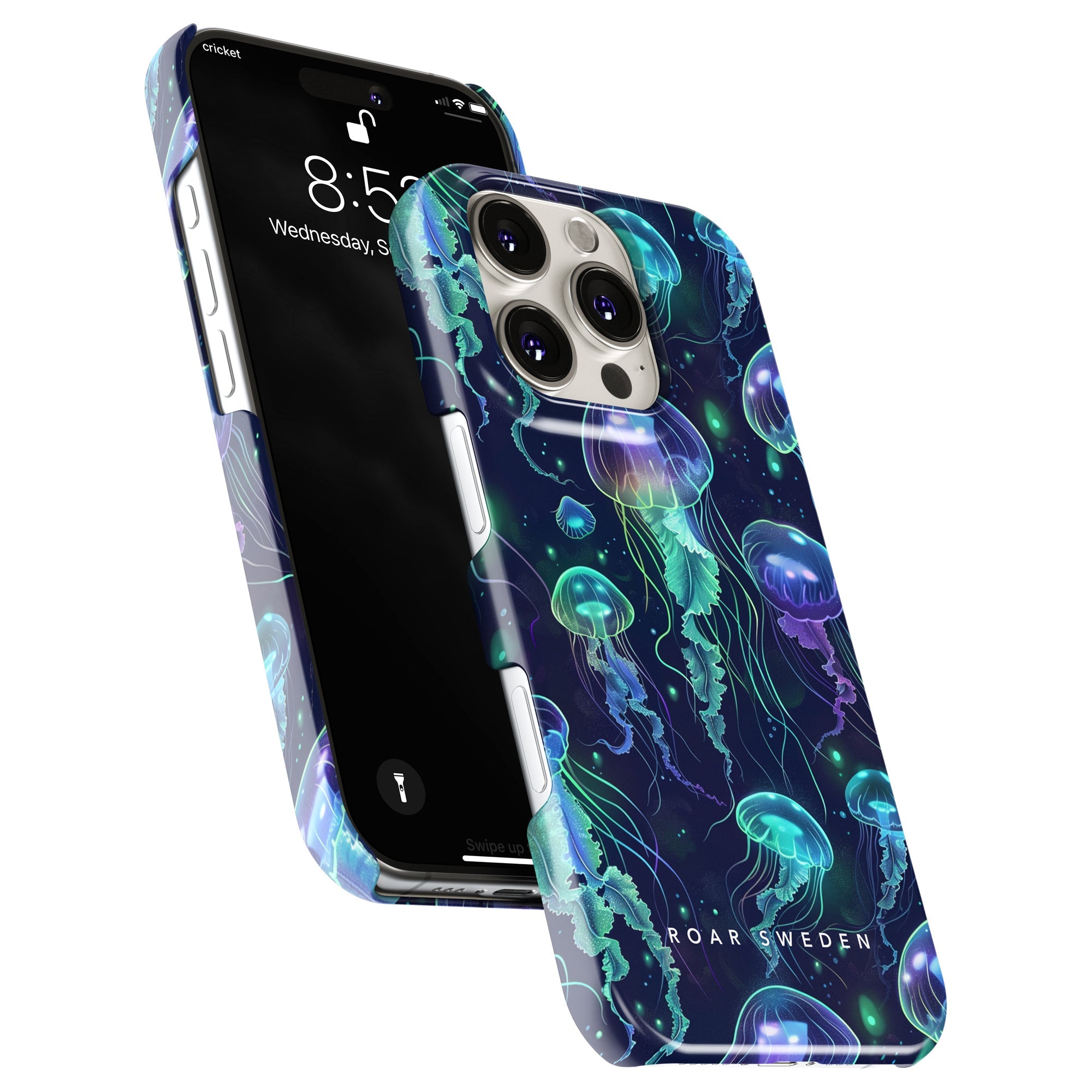 Slim mobilskal – Neon Jellyfish