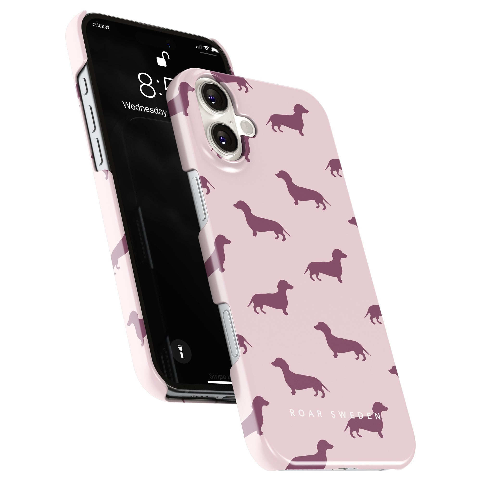 Slim mobilskal – Pink Dachshund