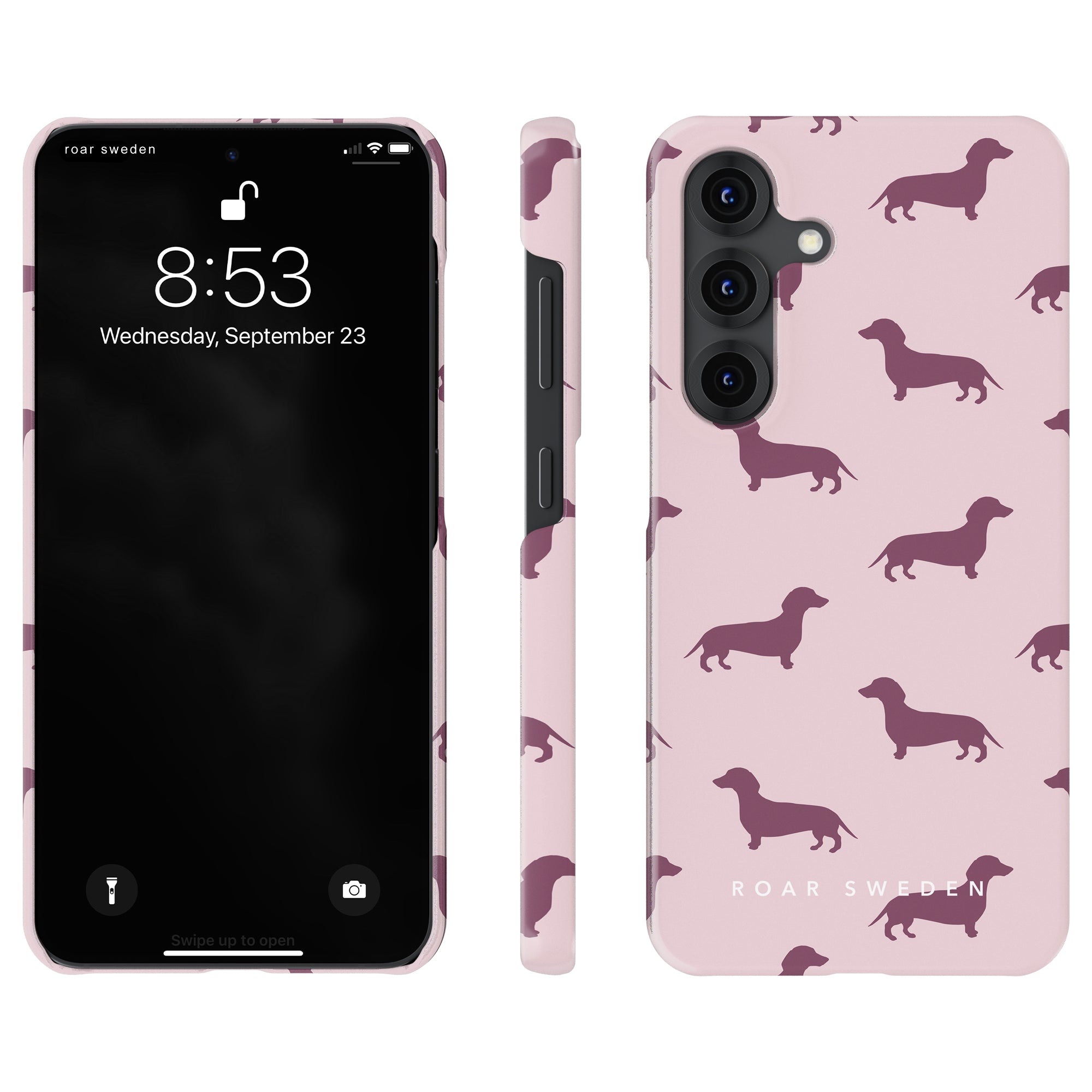 Slim mobilskal – Pink Dachshund