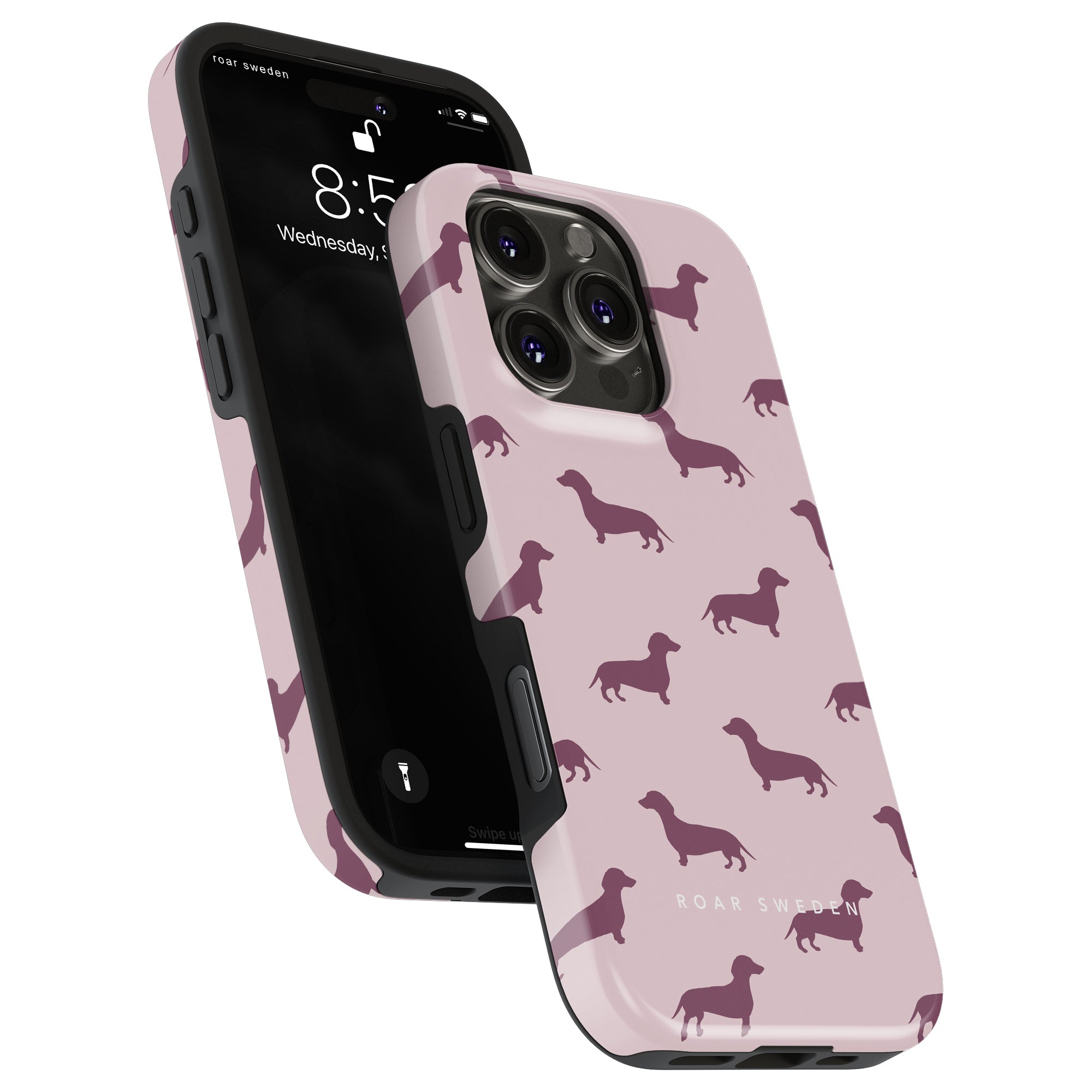 Tough mobilskal - Pink Dachshund