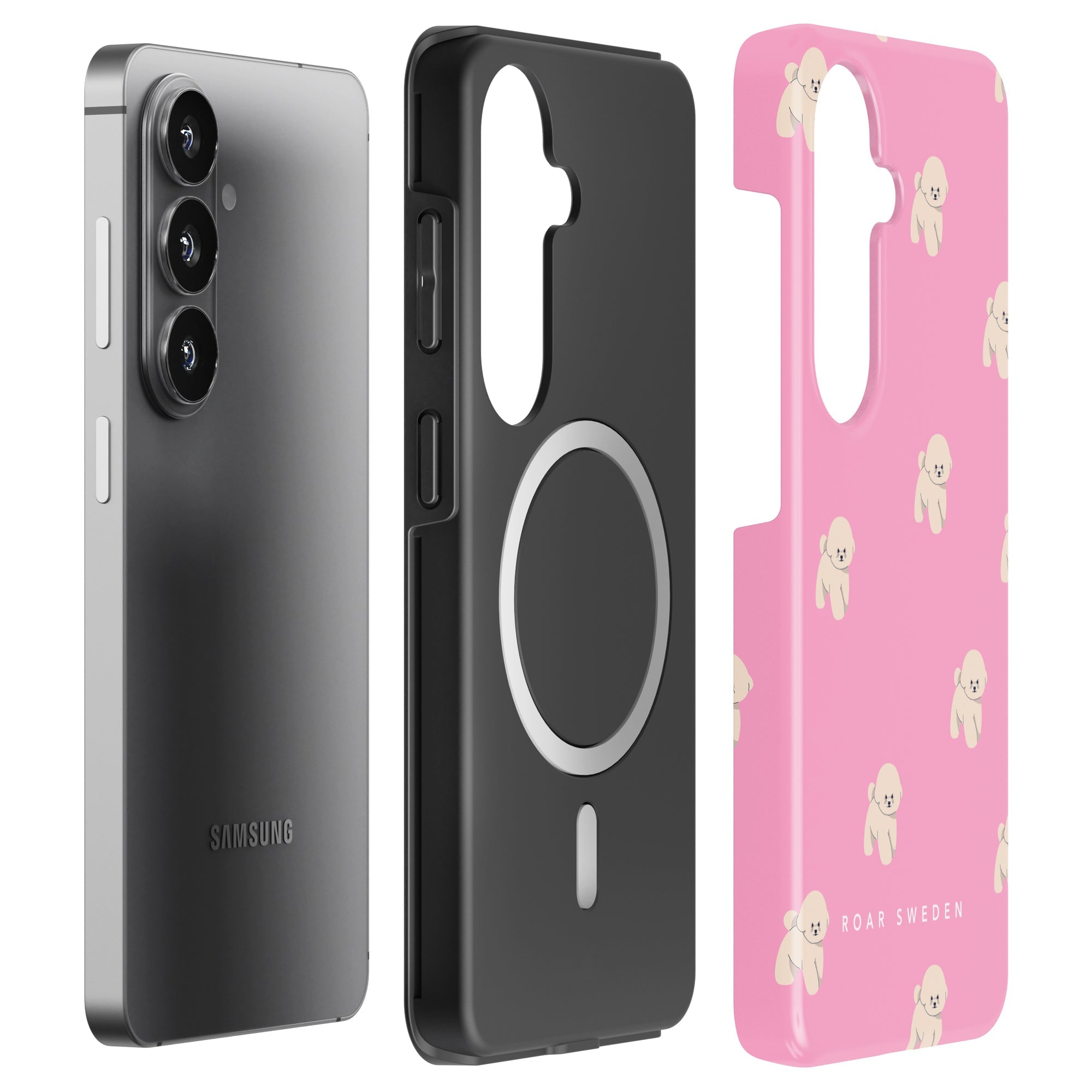Pink Bichon - Magnetic Tough Phone Case - Roar Sweden