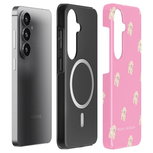 Pink Bichon - Magnetisk slidstærkt telefoncover
