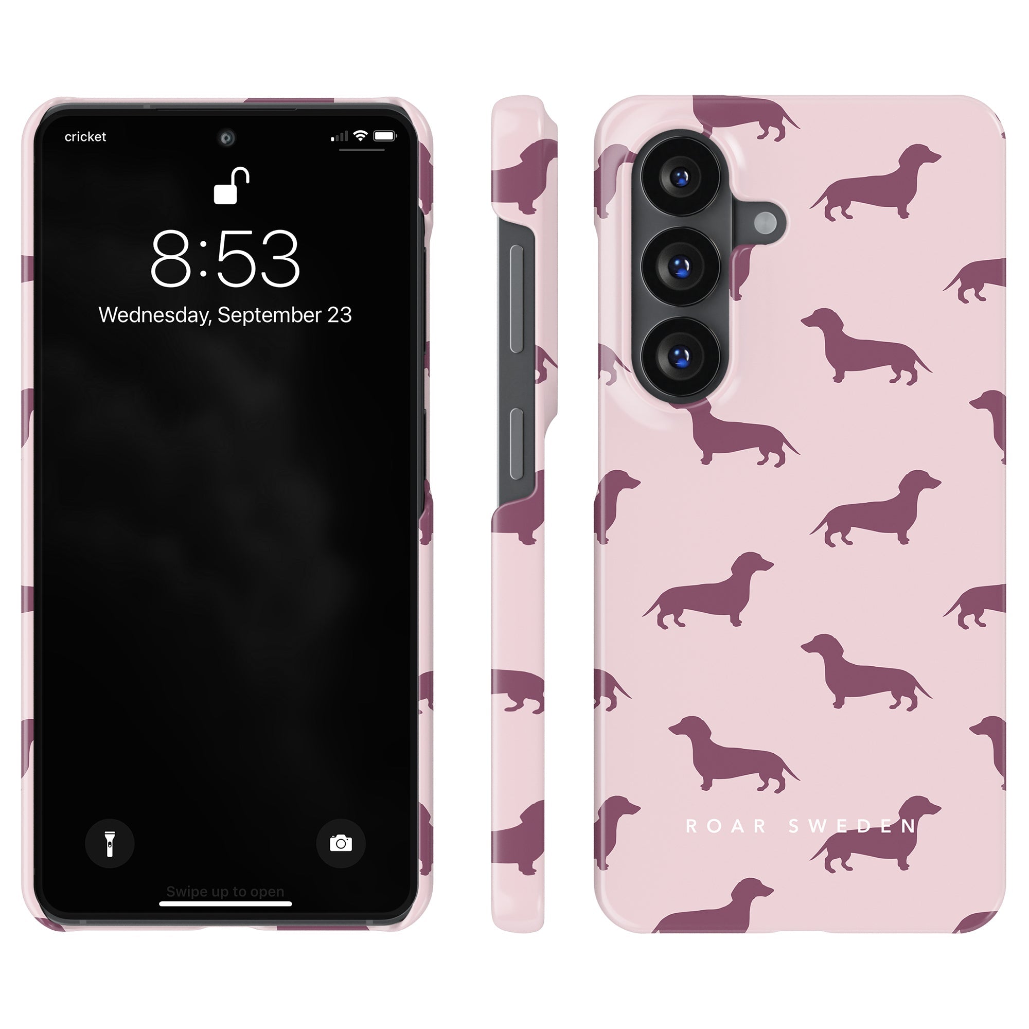 Pink Dachshund - Slim case - Roar Sweden