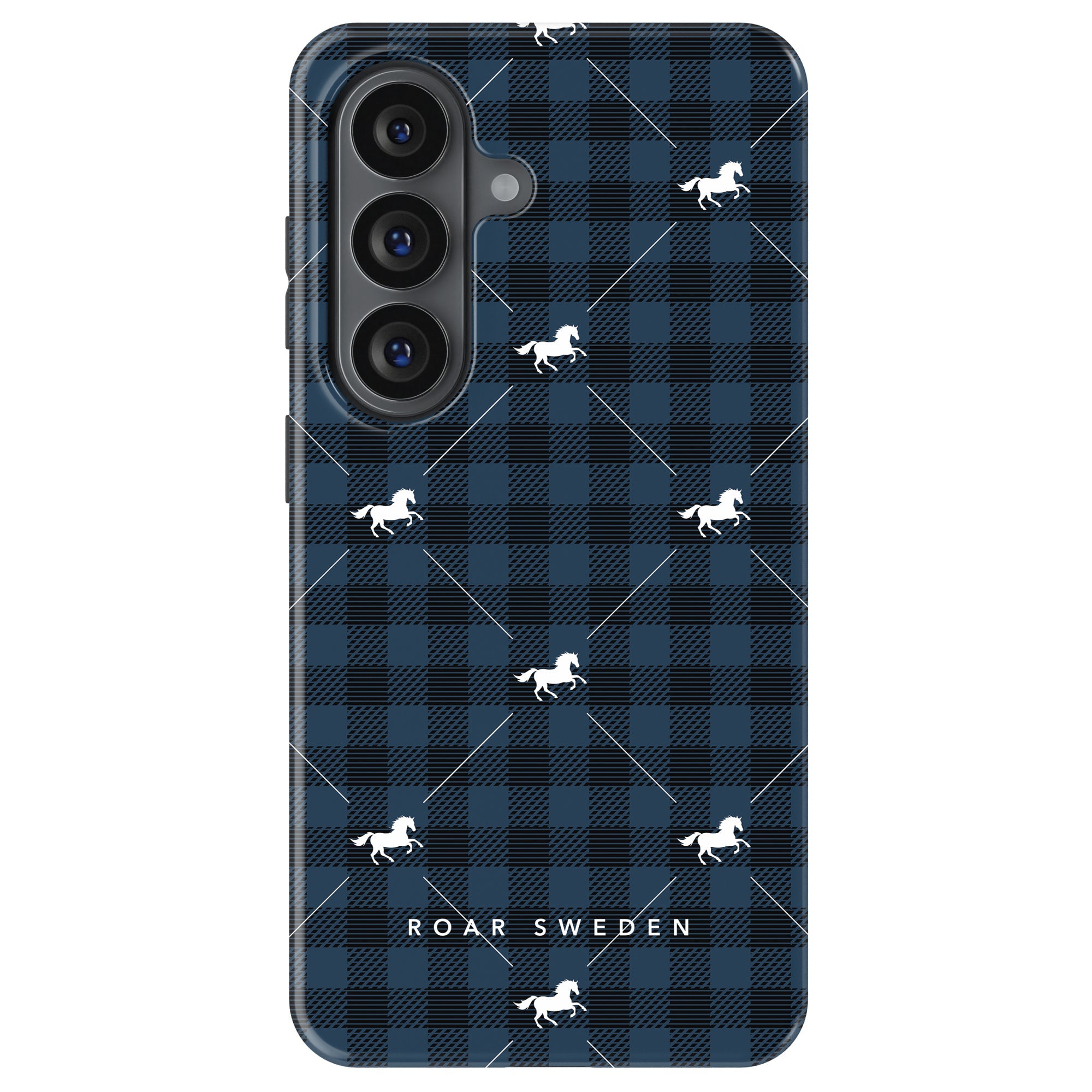 Tough mobilskal – Plaid Horse Blue