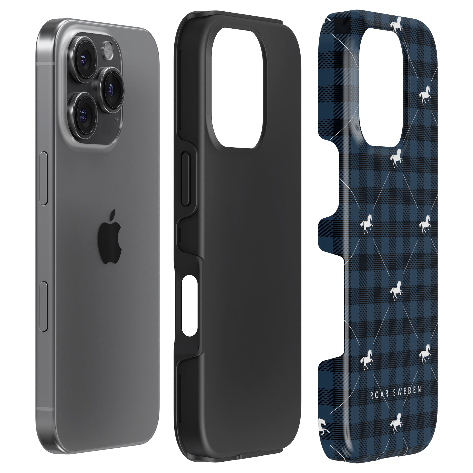 Plaid Horse Tough mobilskal – Plaid Horse Blue