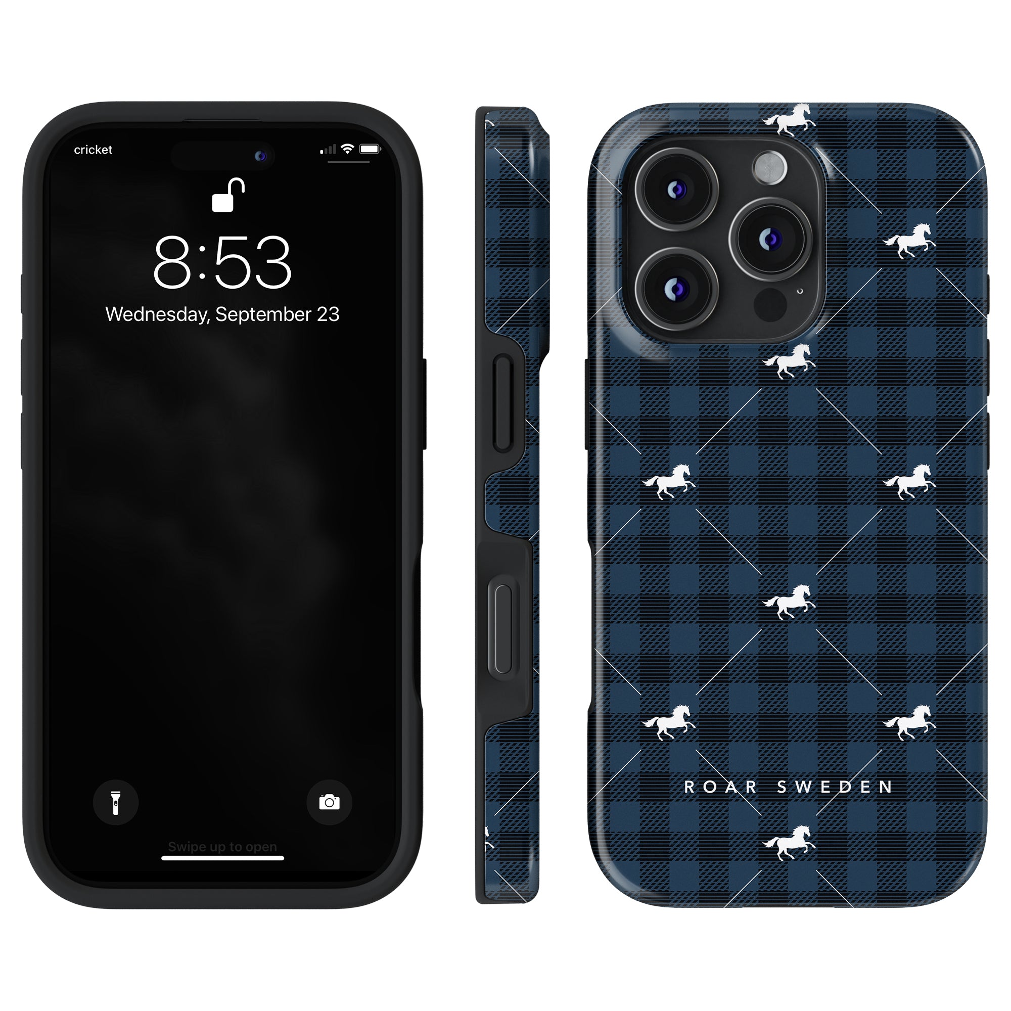 Plaid Horse Tough mobilskal – Plaid Horse Blue