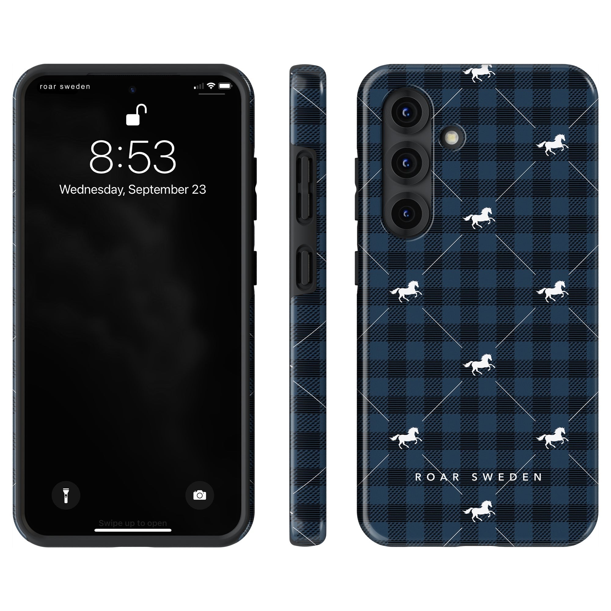 Plaid Horse Tough mobilskal – Plaid Horse Blue