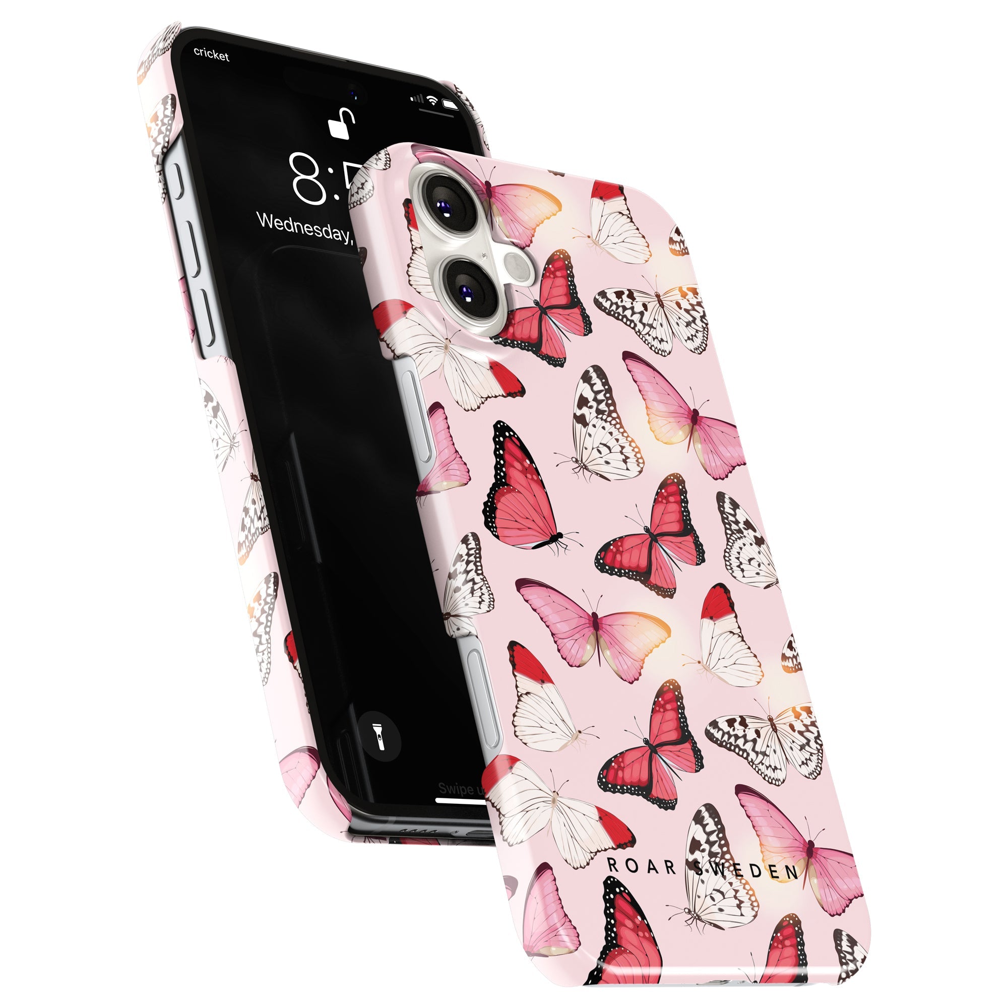 Slim mobilskal – Rosy Butterflies