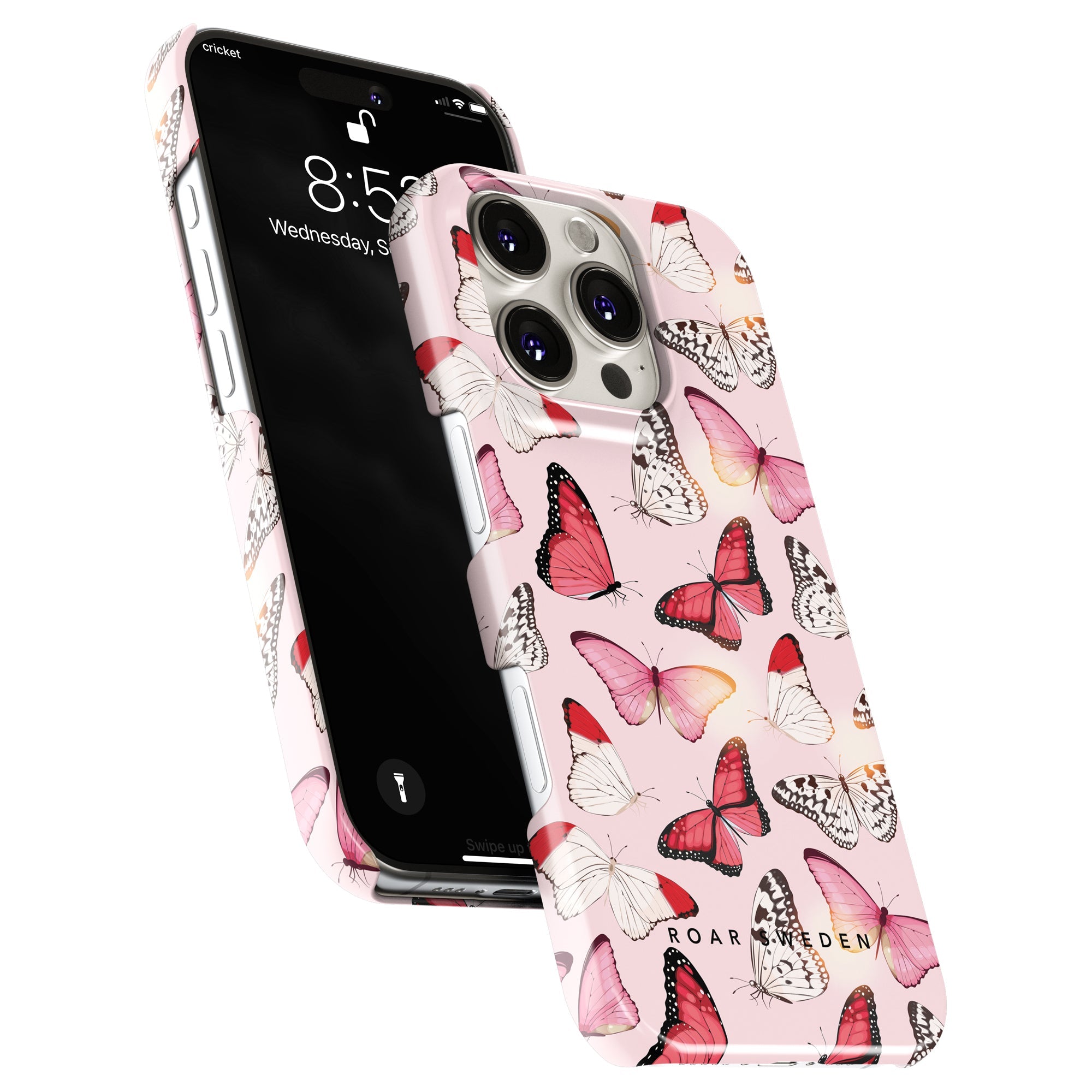 Slim mobilskal – Rosy Butterflies