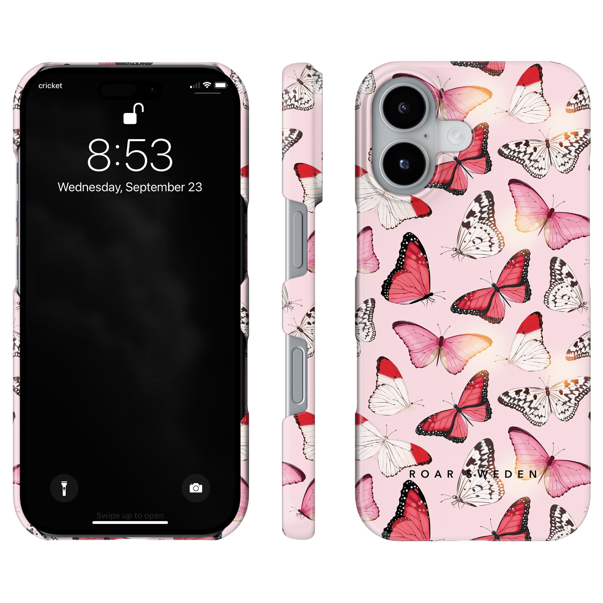 Slim mobilskal – Rosy Butterflies