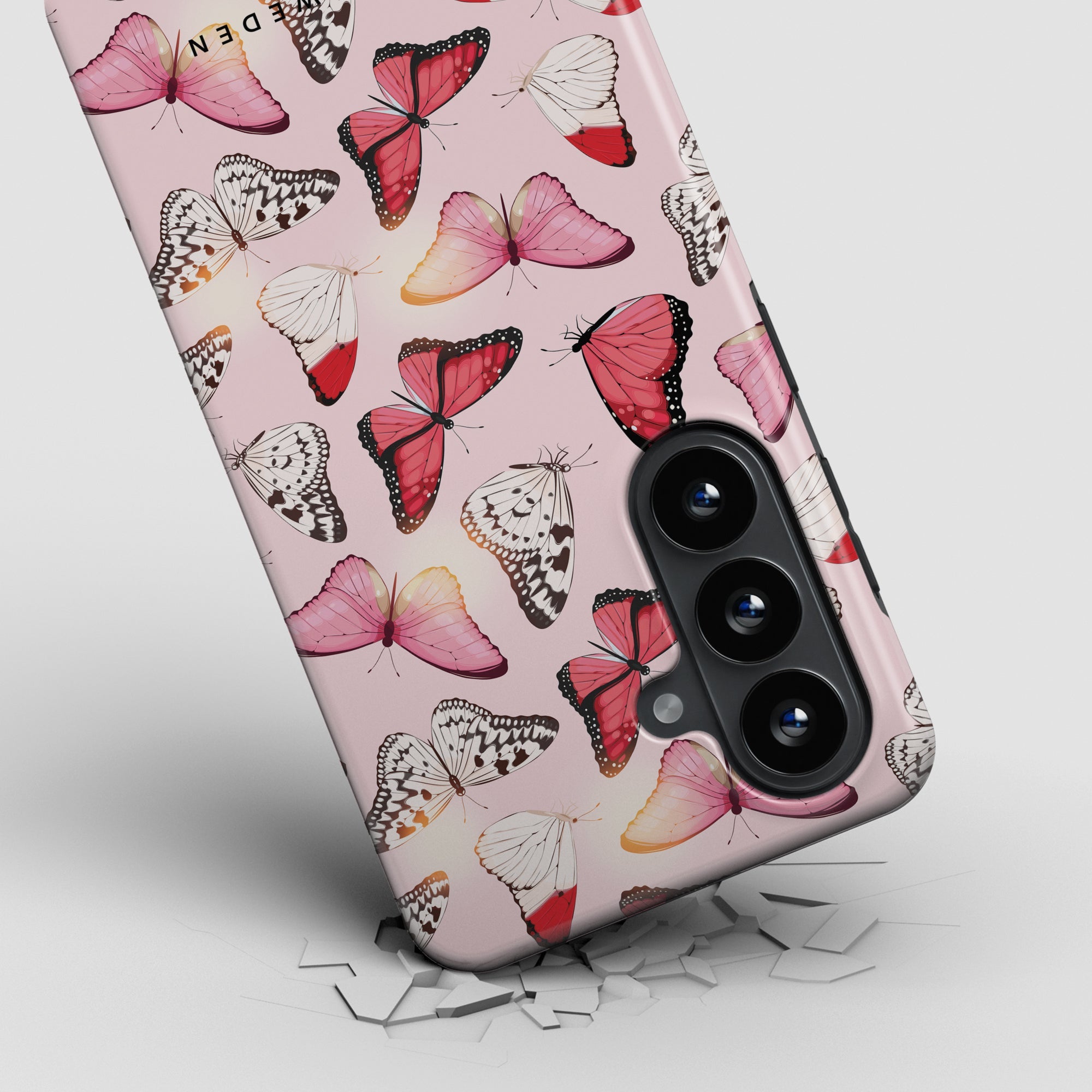 Rosy Butterflies - Magnetic Tough Phone Case - Roar Sweden