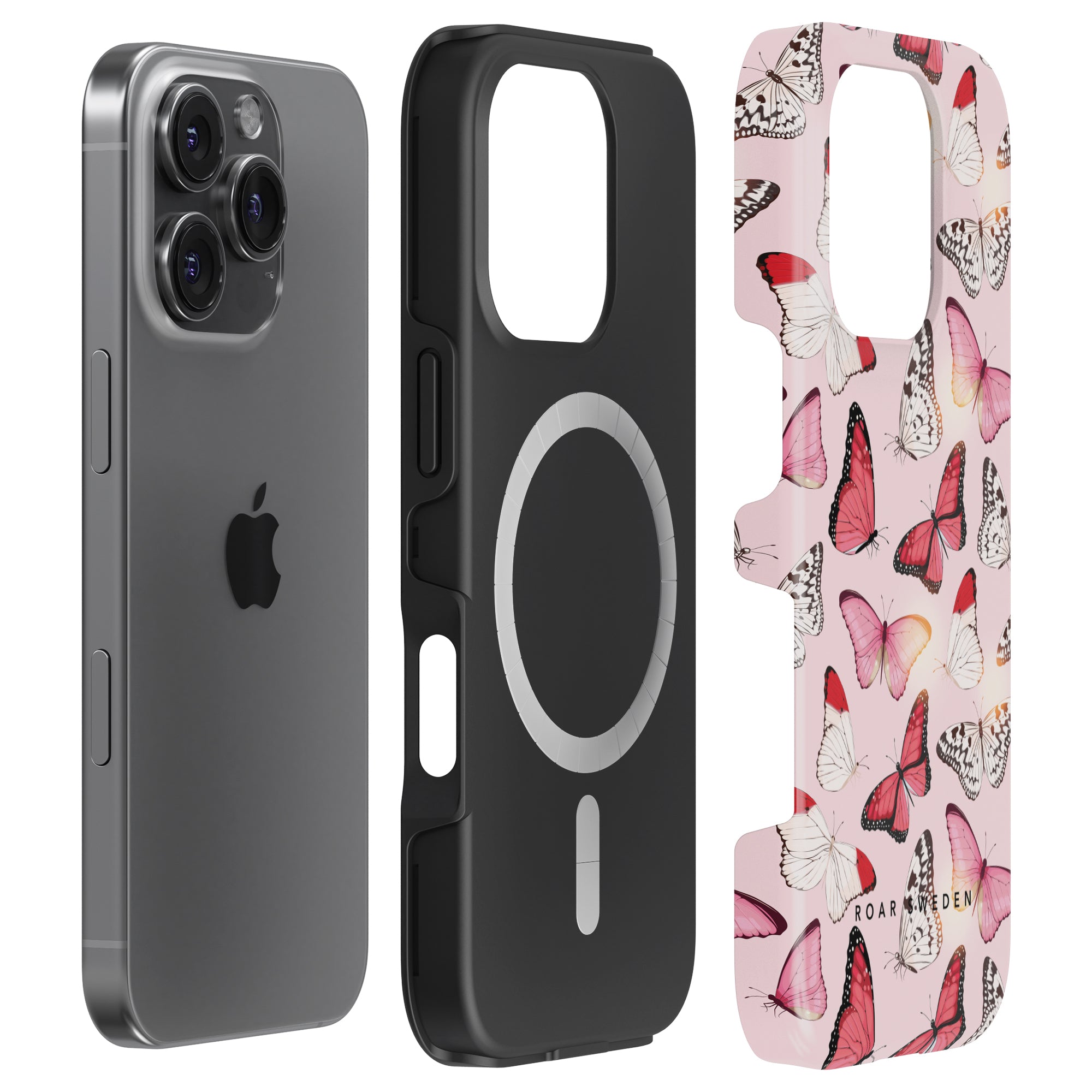 MagSafe mobilskal – Rosy Butterflies