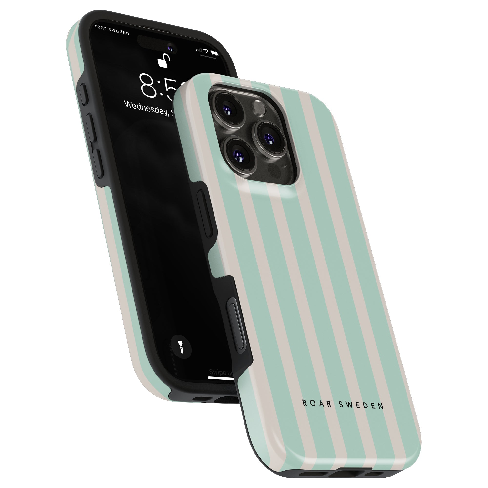 Tough mobilskal - Seafoam Stripes