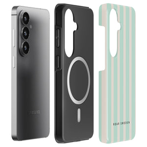 Seafoam Stripes - Robust magnetisk telefoncover