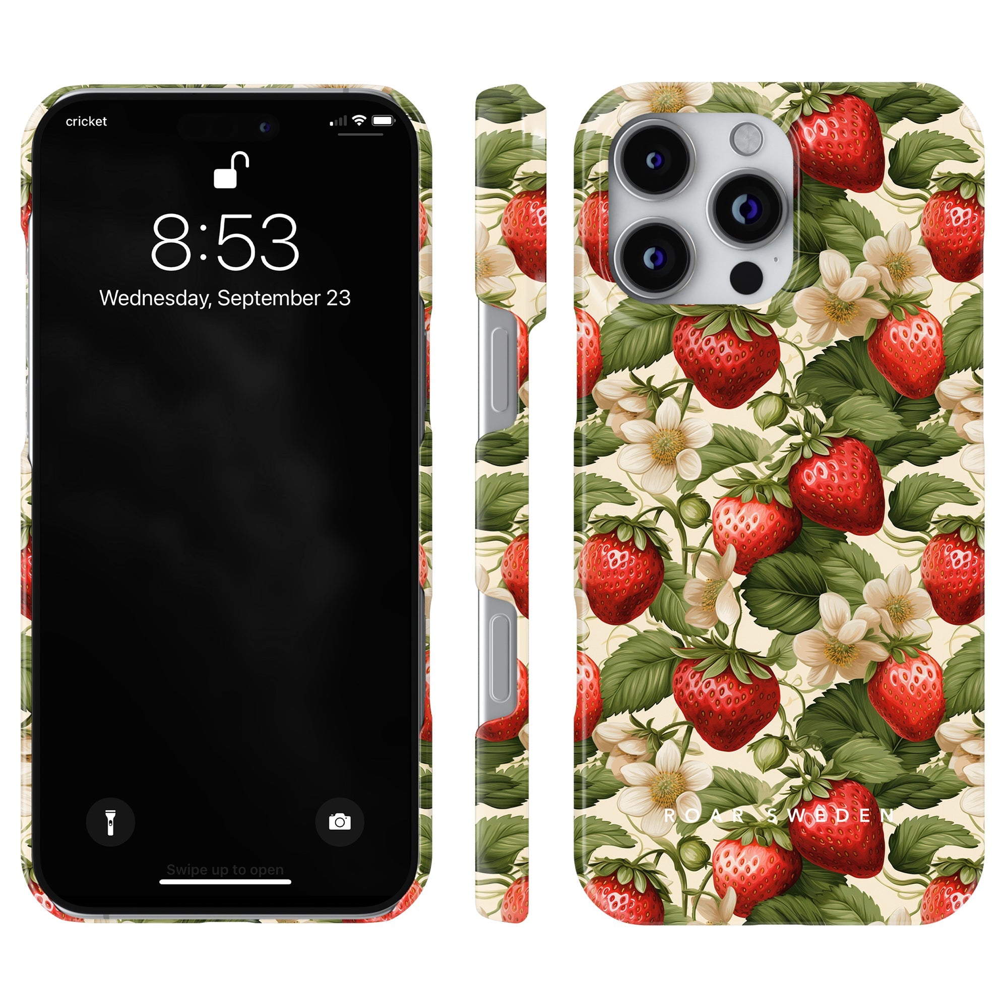 Slim mobilskal – Strawberries