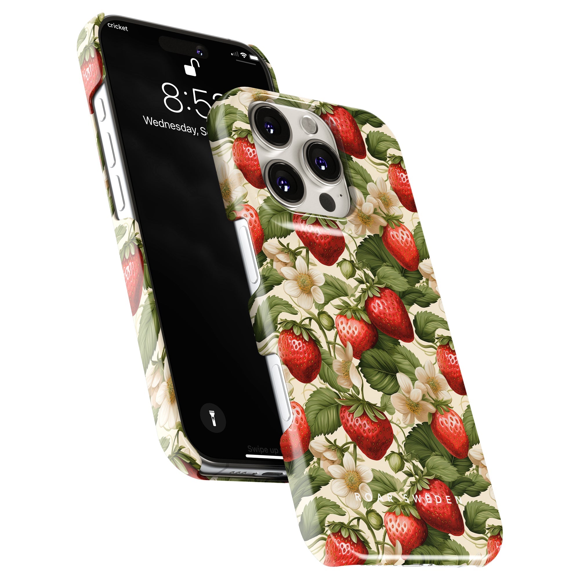 Slim mobilskal – Strawberries
