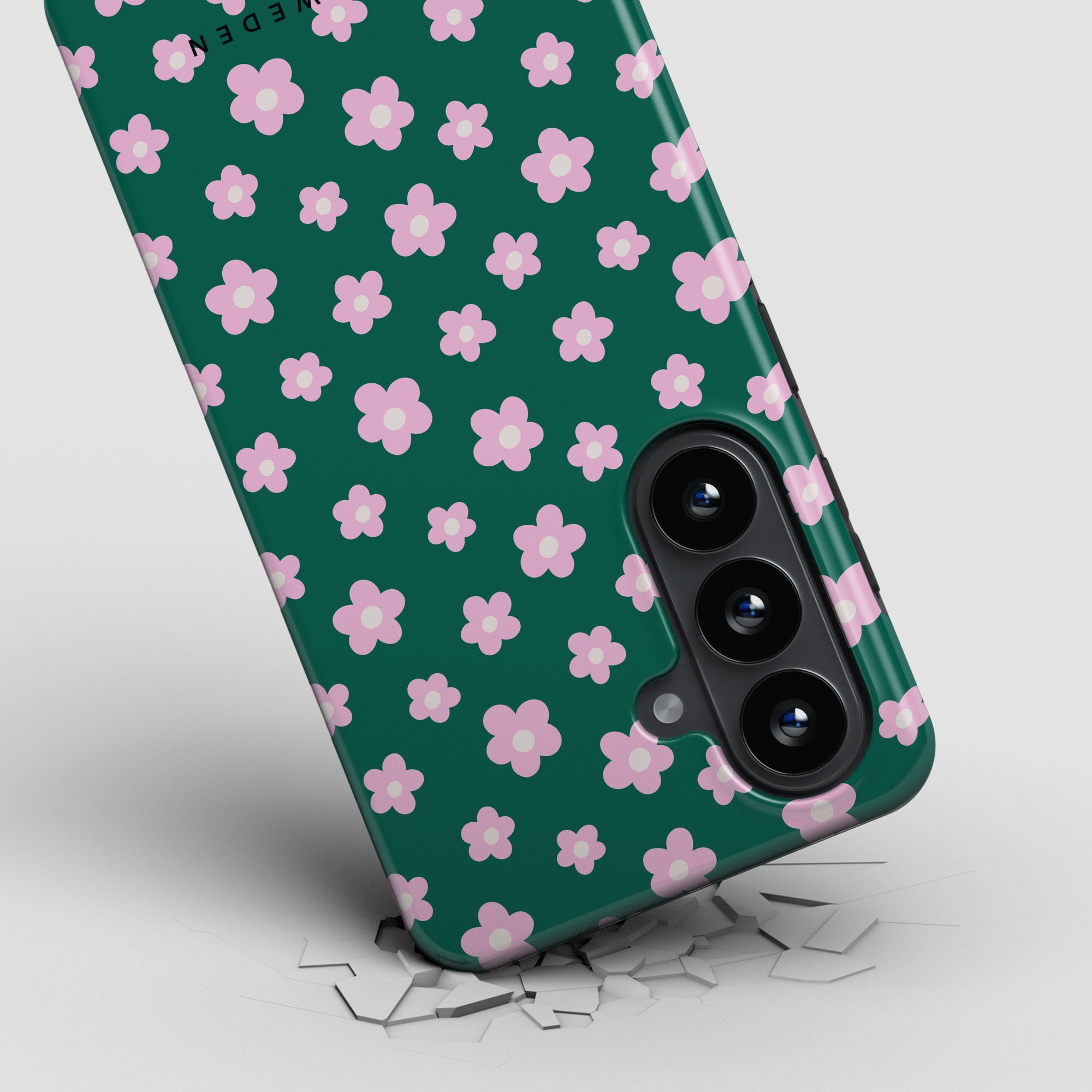 Tough mobilskal – Vårblomma Grön